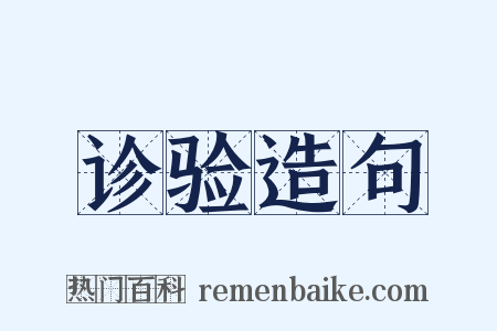 诊验造句是什么意思的图片
